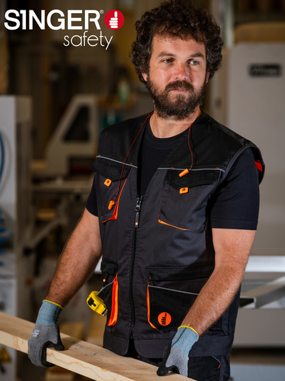 GOIA - GILET DE TRAVAIL. POLYESTER/COTON (65/35). 245 G/M2.