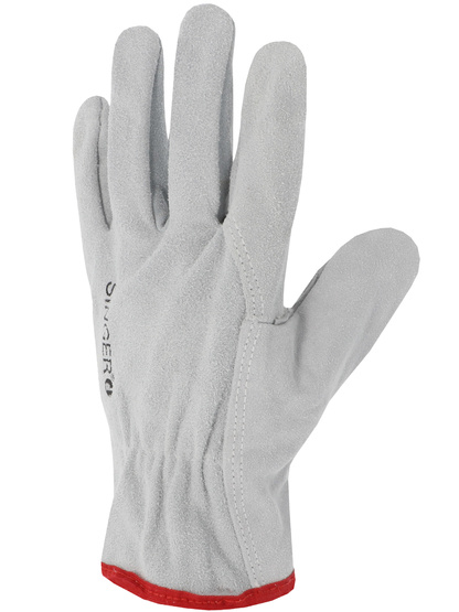 56S00 - GANT CUIR TOUT CROÛTE BOVIN NATUREL.SERRAGE ELASTIQUE