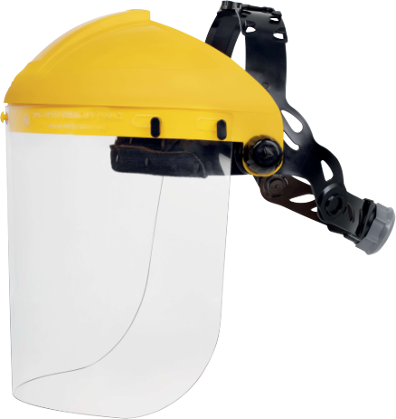 BALBI 2 - Porte visière, avec un serre-tête réglable/ système Rotor et une visière polycarbonate