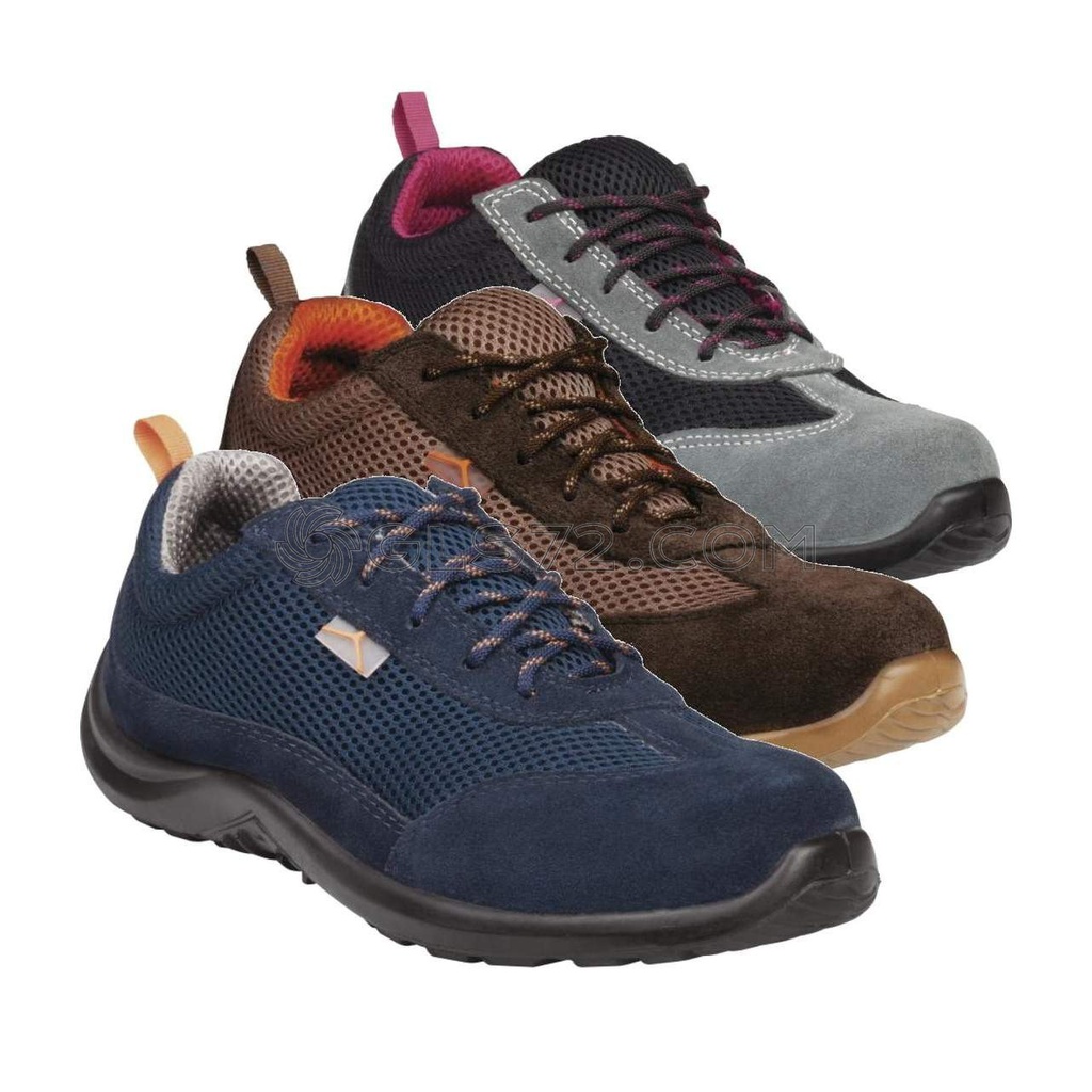 COMO - Chaussure BASSES CUIR CROUTE VELOURS ET MESH S1P SRC - DELTA PLUS