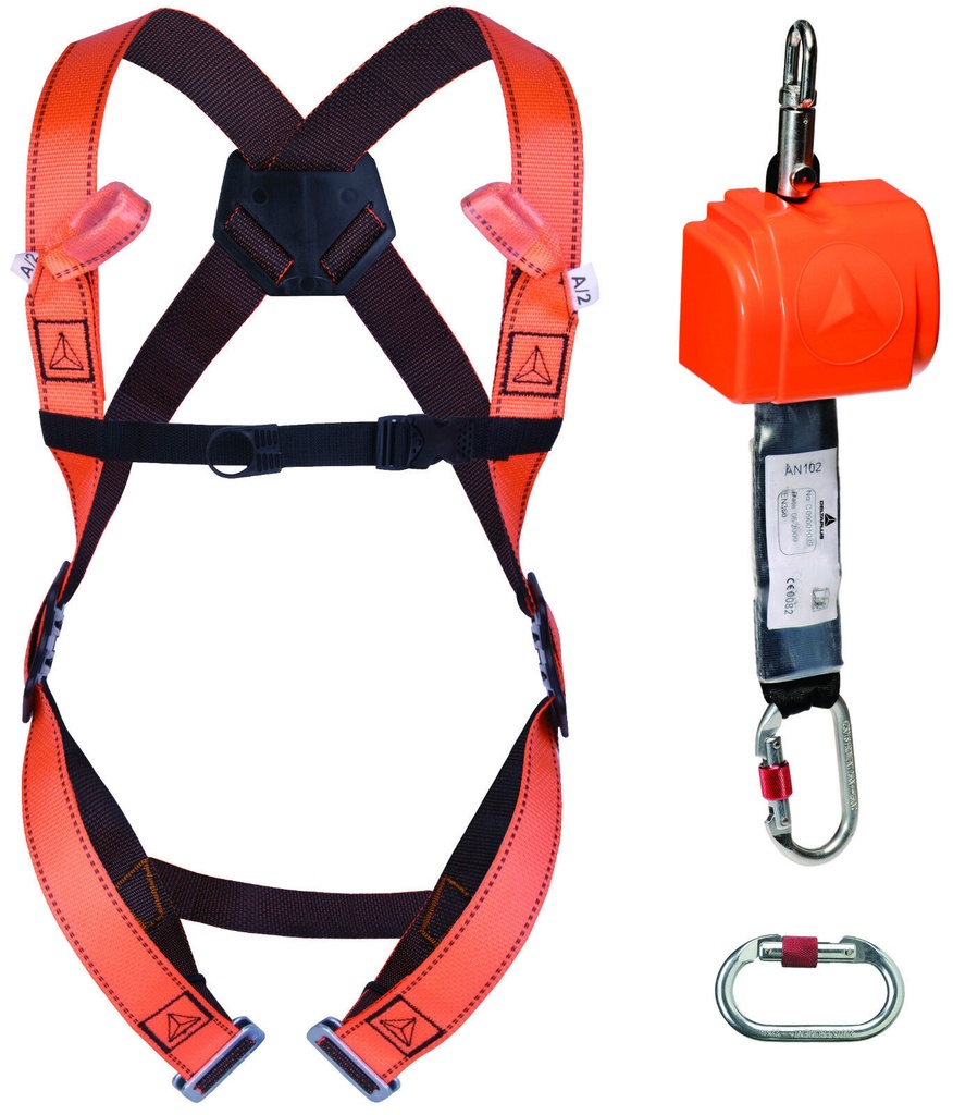 ELARA140 - KIT ANTICHUTE "VERTICAL 2,50 M": HAR12 + AN102 + AM002 + 1 SAC DE RANGEMENT - DELTAPLUS