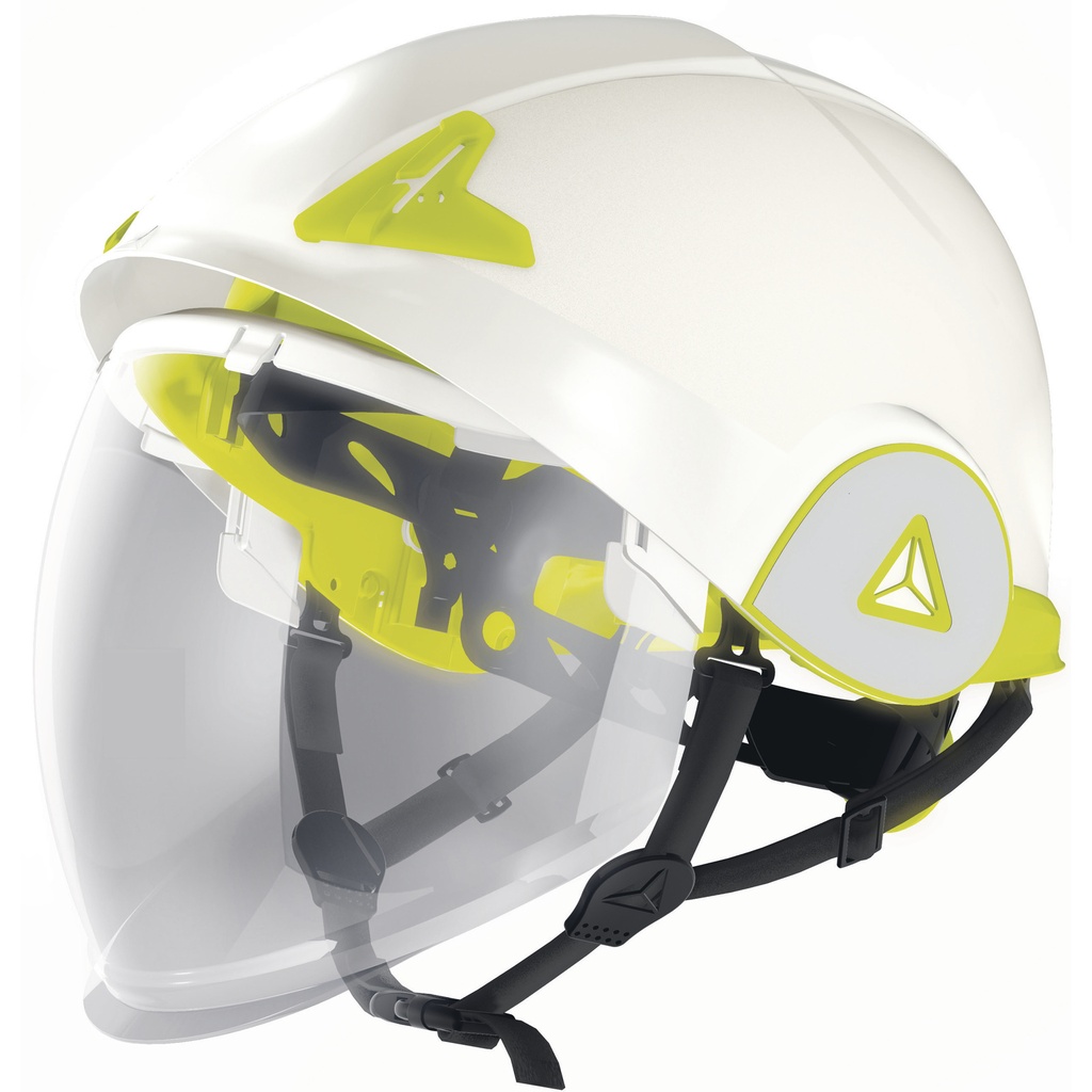 ONYX - CASQUE DE CHANTIER DOUBLE COQUE AVEC VISIÈRE ESCAMOTABLE INTEGRÉE