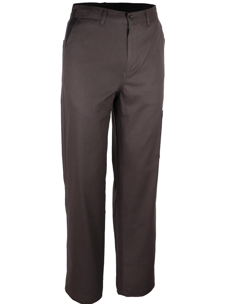 PARY - PANTALON DE TRAVAIL. 100% COTON. 300 G/M². BICOLORE GRIS/ NOIR.