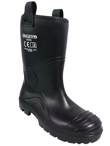[BORN] BORN - BOTTE P.V.C NOIRE FOURRÉE. S5 SRC