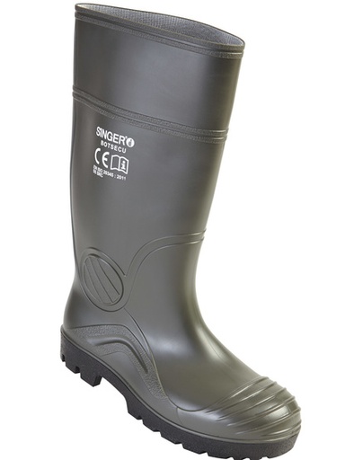 [BOTSECU] BOTSECU - BOTTE P.V.C VERTE EMBOUT ACIER. S5 SRC - SINGER Safety