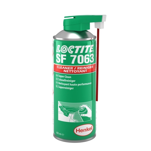 LOCTITE SF 7063 400ml Nettoyant pour pièces – usage général. La préparation des surfaces avant collage et étanchéité. Ne laisse aucun résidu