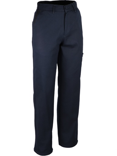 [PAU] PAU - PANTALON DE TRAVAIL. 100% COTON. 300 G/M². BLEU ENCRE / NOIR.
