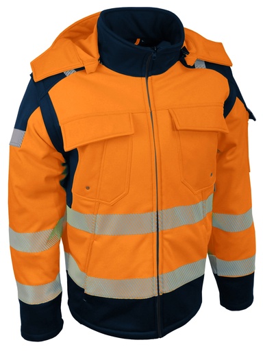 [VILMO] VILMO - VESTE SOFTSHELL DE SIGNALISATION. DOUBLÉPOLAIRE. 2 W 1.